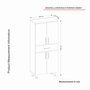 Hanah Home Gabinete de Baño Arizona 4 Doors Travertino Melamina 140x59.4x31.5 cm